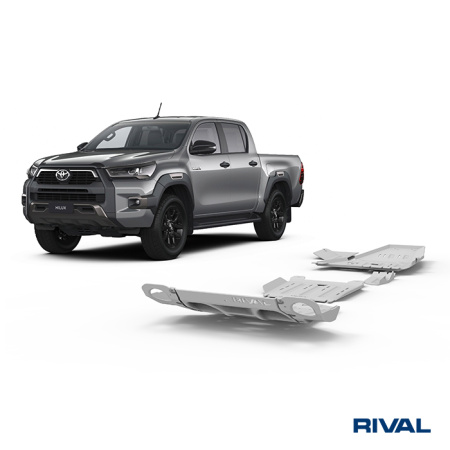 Juego de protecciones (Radiador, Motor, Caja de cambios, Caja de transferencia, Depósito de AdBlue, Sonda lambda) Toyota Hilux 2015-2020; 2018-2020; 2020-2022; 2,4 l. / diesel